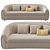 Modern Rouen Sofa by Lemieux 3D model small image 2