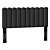 Double Velvet Headboard in Charcoal – Delilah 3D model small image 1