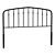 Modern Metal Bed Headboard, Black 3D model small image 1