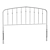 Modern Metal Bed Headboard, Black 3D model small image 2