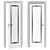 CORDA 101P Bianco Interior Door 3D model small image 2