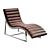 Bardot Stainless Steel Chaise Lounge 3D model small image 5