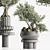 Artificial Bonsai Home Decor Set 3D model small image 4