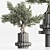 Artificial Bonsai Home Decor Set 3D model small image 5