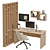 Modern Home Office Furniture Set 3D model small image 1