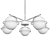 Modern Cap Chandelier 3D Model 3D model small image 2