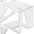 Modernist M2 Side Table Cube 3D model small image 6