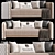 Elegant 3D Rose Sofa Set 3D model small image 6