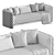 Elegant 3D Rose Sofa Set 3D model small image 7