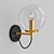 SOTIANA Glass Wall Light: Contemporary Scandinavian Design 3D model small image 2