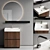 Modern Vanity Set with Mirror 3D model small image 1