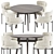 SYLVIE Chair Dining Set Collection 3D model small image 1