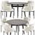 SYLVIE Chair Dining Set Collection 3D model small image 2