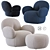 Modern Nana Love Armchair Set 3D model small image 1