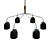 Elegant Howard Metal Chandelier 3D model small image 2