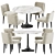  Elegance Dining Set Collection 3D model small image 1