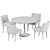  Elegance Dining Set Collection 3D model small image 3