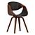 Black Wooden Richman M Chair 3D model small image 1