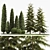 Evergreen Landscape Plant Set - 1155 3D model small image 1