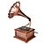 Luxury Gold Gramophone Ornament 3D model small image 2