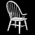 Vintage Black Windsor Armchair 3D model small image 6