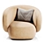 Sleek Swell Armchair Design 3D model small image 2