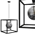 Sleek Ebony Chrome Pendant Light 3D model small image 1