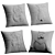 Luxury Velvet Cushions 3D model small image 6