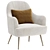 Stylish Daniette Armchair Set 3D model small image 1