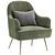 Stylish Daniette Armchair Set 3D model small image 2