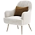 Stylish Daniette Armchair Set 3D model small image 4