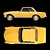 Retro Mercedes 280SL Rigged Model 3D model small image 6