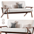 Stylish Modrest Candea Walnut Loveseat 3D model small image 1