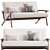 Stylish Modrest Candea Walnut Loveseat 3D model small image 2