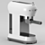 Retro Style Espresso Coffee Machine 3D model small image 7