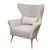  Verellen Paola Wing Chair 3D model small image 3