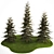 Evergreen Trees Collection for Landscape Design 3D model small image 4