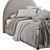 Modern Crescent Bed 304 3D model small image 5