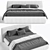 Sleek Modern Boca Slim Bed 3D model small image 2