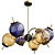 Shell Beads - Colorful Glass Chandelier 3D model small image 1