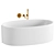 Elegance Stone Bath Tub 1620mm 3D model small image 2