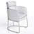 Elegant Upholstered Fabric Armchair 3D model small image 3