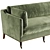 Luxury Margot Velvet Sofa 3D 3D model small image 4