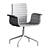 Ergonomic Leather Meeting Chair 3D model small image 4