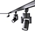 Ceiling Lighting Set: Rotatable Fixtures 3D model small image 4