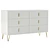 Modern 6-Drawer White Dresser Buffet 3D model small image 1