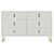 Modern 6-Drawer White Dresser Buffet 3D model small image 2