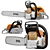 STIHL MS 261 Chainsaw with Animated Chain 3D model small image 1