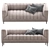 Modern Poly Upholstered Milton Sofa 3D model small image 2