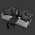  Flexform Bertton Sofa: Modern Elegance 3D model small image 4